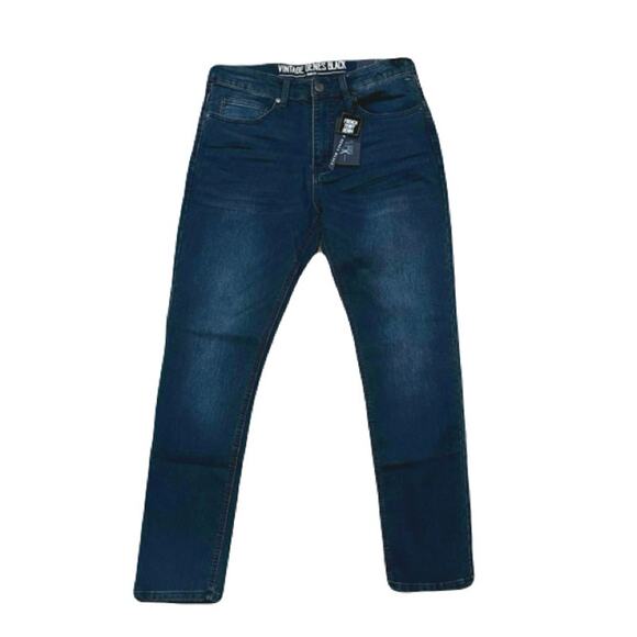 Vintage Genes Black Men’s Blue Jeans Size 32W X 30L - Picture 1 of 5